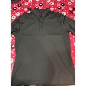 OGIO Men's L‎ Dark Green Polo Shirt 100% Polyester Short Sleeve Collared Knit